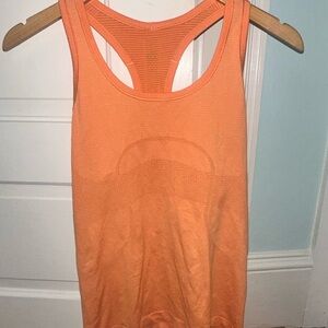 Orange Lululemon swiftly tech tank size 6